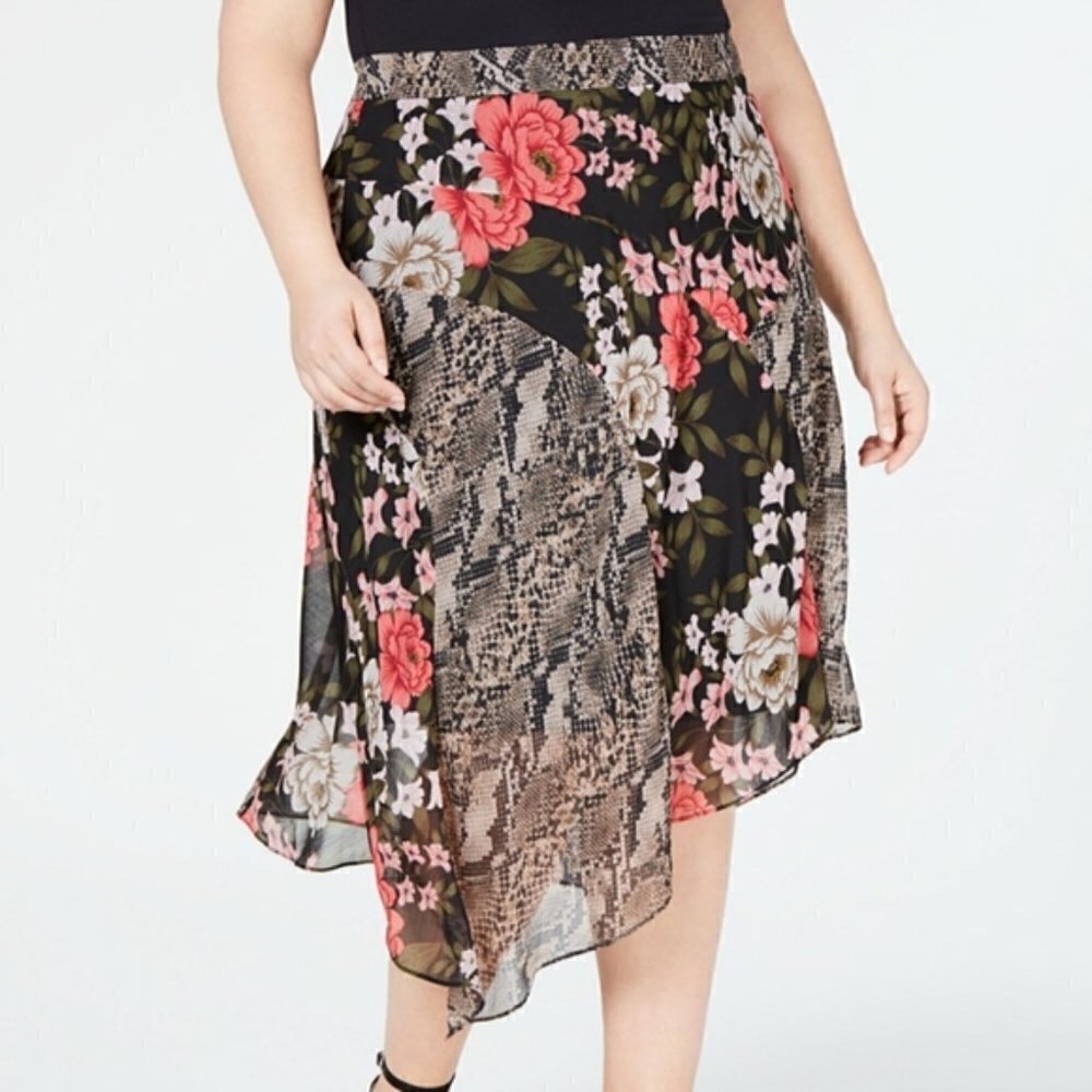 INC SKIRT PLUS SIZE 22W MIX PRINT FLORAL‎ SUMMER - Picture 3 of 14